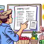 Evita compras impulsivas con listas y metas visuales