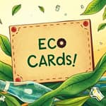 Tarjeta ecológica con materiales reciclados