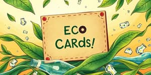 Tarjeta ecológica con materiales reciclados