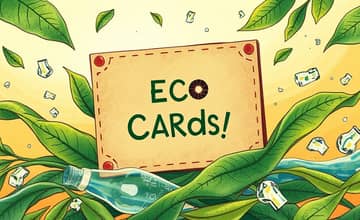 Tarjeta ecológica con materiales reciclados